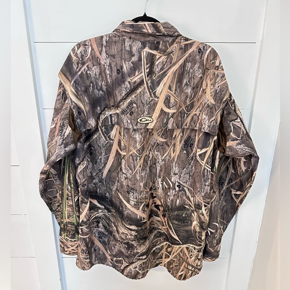 DRAKE WATERFOWL L Camo air vent Max 5 hyper shield windproof UPC+ button top - Picture 2 of 13